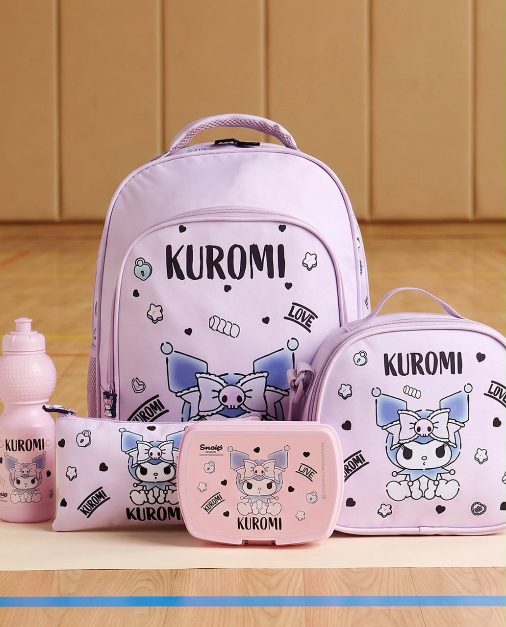Sanrio Kuromi Pastel 5-in-1 School Backpack & Lunch Set